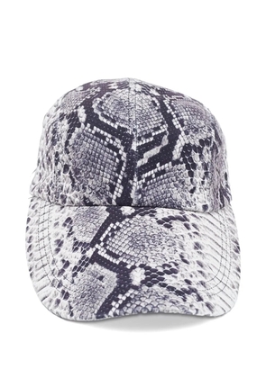 Norma Kamali Vintage snakeskin-print baseball cap - Black