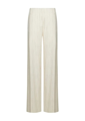 SIMONA CORSELLINI Gessato pinstripe palazzo trousers - Neutrals