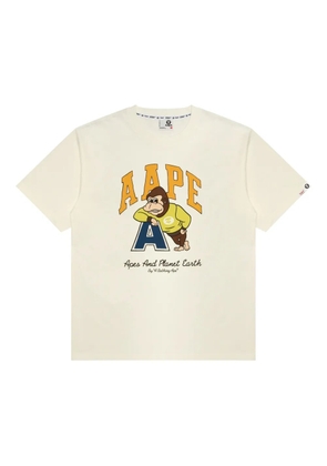AAPE BY *A BATHING APE® Aape graphic-print T-shirt - Neutrals