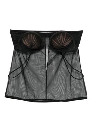 Nensi Dojaka semi-sheer tank top - Black