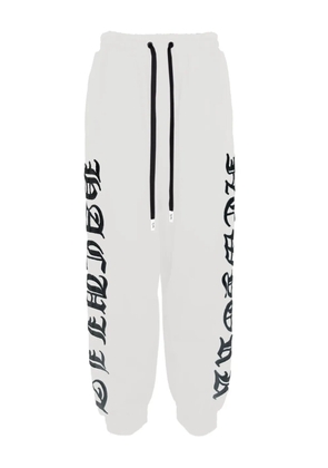 Haculla embroidered-leg joggers - White