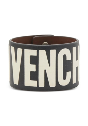 Givenchy Pre-Owned leather logo bracelet - Black
