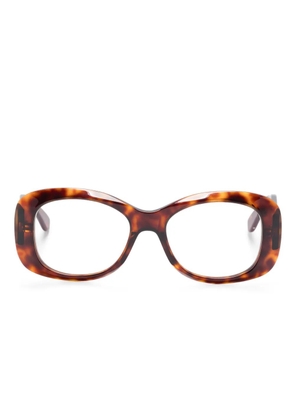 VALENTINO GARAVANI EYEWEAR oval-frame glasses - Brown
