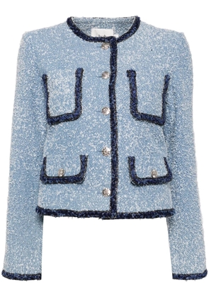 b+ab contrasting-trim jacket - Blue