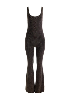 alice + olivia Teresa embellished flared-hem jumpsuit - Black