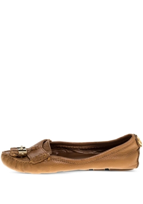 Tory Burch pre-owned Lawrence loafers - Brown