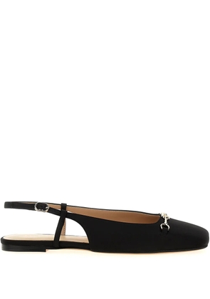 TWINSET satin slingback flat pumps - Black