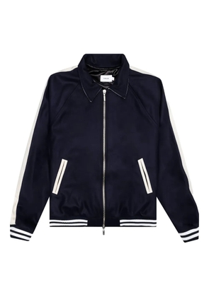 RHUDE Boys Signature varsity-stripe bomber jacket - Blue