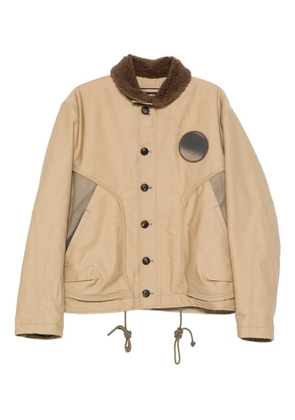 JiyongKim circular-patch button-fastening jacket - Neutrals
