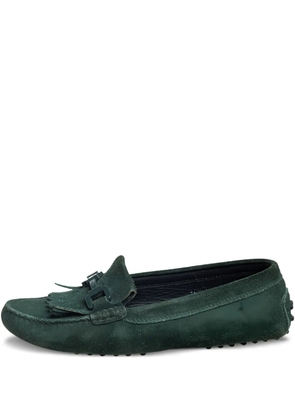 Tod's pre-owned Gommino fringed loafers - Green