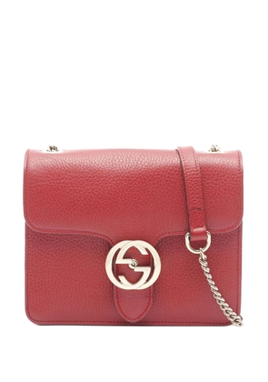 Gucci Pre-Owned 2016-2025 Small Dollar Calfskin Interlocking G crossbody bag - Red