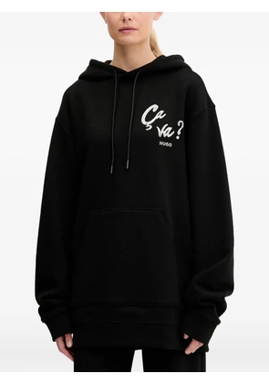 HUGO graphic-print hoodie - Black