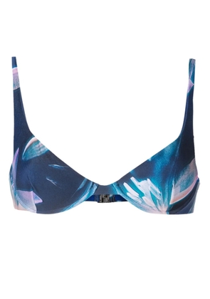 Lenny Niemeyer sweetheart-neck patterned bikini top - Blue
