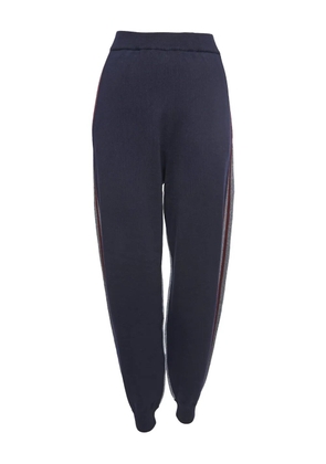 Stella McCartney Pre-Owned stripe-detail wool trousers - Blue