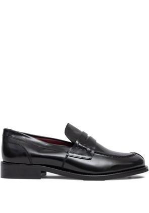SOMMET penny-strap leather loafers - Black