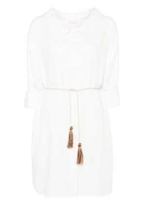 LIU JO striped mini dress - White