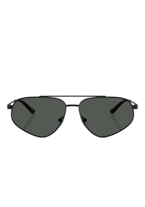 Emporio Armani geometric-frame sunglasses - Black