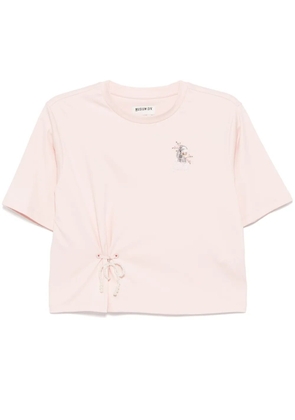 Musium Div. logo-embroidered T-shirt - Pink