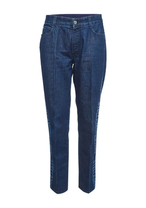 Stella McCartney Pre-Owned logo-stripe jeans - Blue