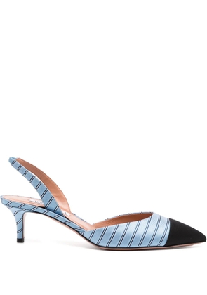 Aquazzura stripe pumps - Blue