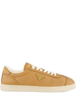 Prada lace-up leather sneakers - Brown