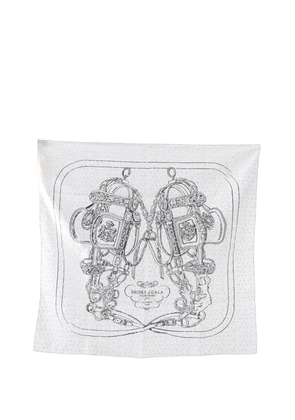 Hermès Pre-Owned 2000-2025 Brides de Gala Broderie Anglaise Silk Scarf 70 scarves - White