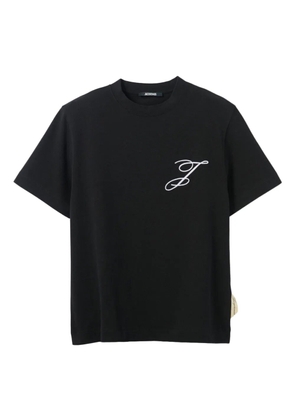Jacquemus logo-embroidered T-shirt - Black