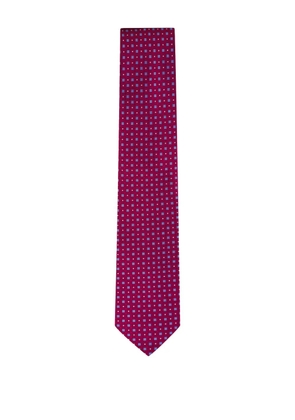Eton geometric-pattern tie - Red