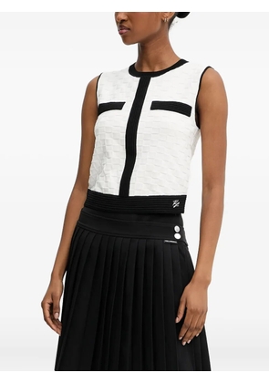 Karl Lagerfeld quilted sleeveless top - White