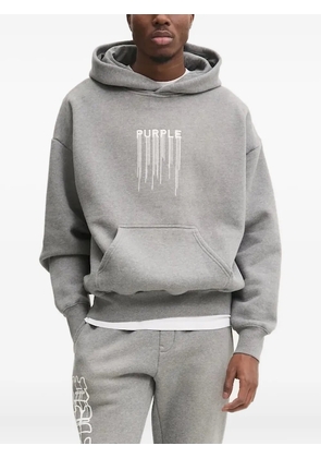 Purple Brand drip-effect hoodie - Grey