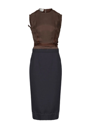 Maison Margiela panelled midi dress - Blue