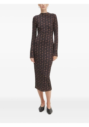 Stine Goya long-sleeved midi dress - Black