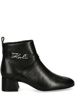 Karl Lagerfeld 50mm logo ankle boots - Black