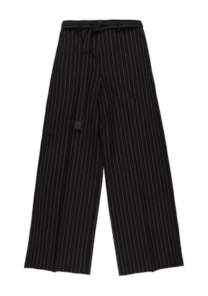 sacai striped trousers - Black