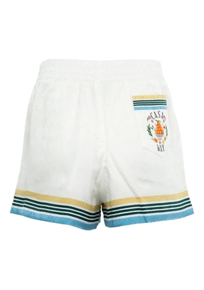 Casablanca striped-trim shorts - White