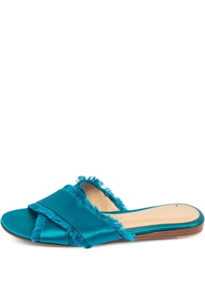 Gianvito Rossi 2024 pre-owned crisscross-fringed sandals - Blue