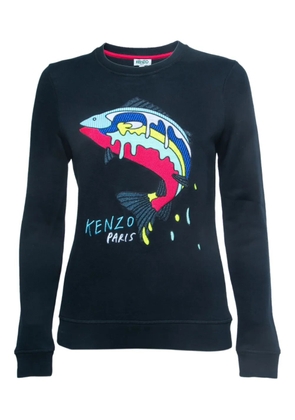 Kenzo Pre-Owned fish-print sweatshirt - Blue