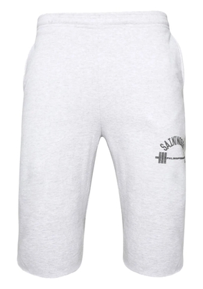 Saintwoods logo-print cotton track shorts - Grey