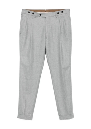 Berwich pleated button-fastening trousers - Grey
