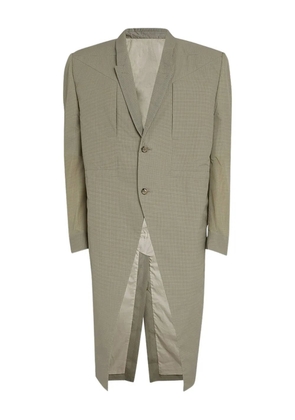 Rick Owens two-button check coat - Grey