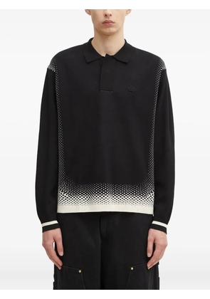 Filling Pieces long-sleeves polo shirt - Black
