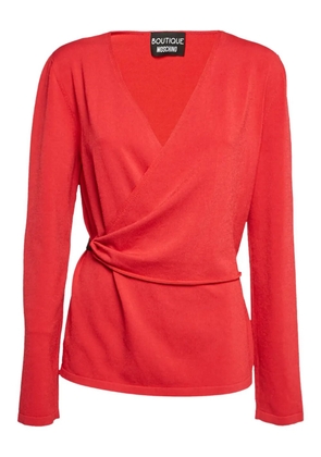 Moschino Pre-Owned 2019 wrap belt sweater - Red