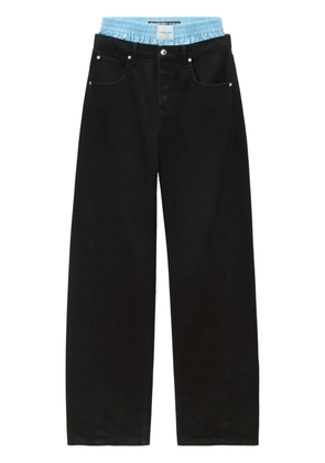 Alexander Wang layered wide-leg jeans - Black