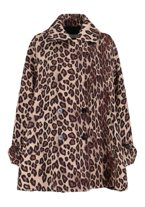 Alberto Biani button-up leopard-print coat - Neutrals