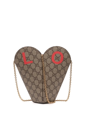 Gucci Pre-Owned 2016-2025 Valentines Day GG Supreme Love Heart Bag crossbody bag - Brown