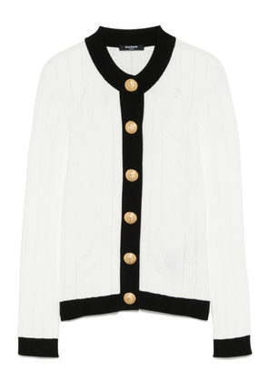 Balmain two-tone cardigan - White