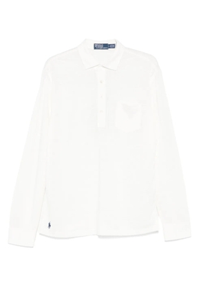 Polo Ralph Lauren long-sleeve linen polo shirt - White