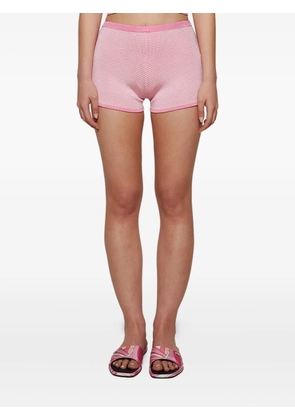 Calle Del Mar micro stripes mini shorts - Pink