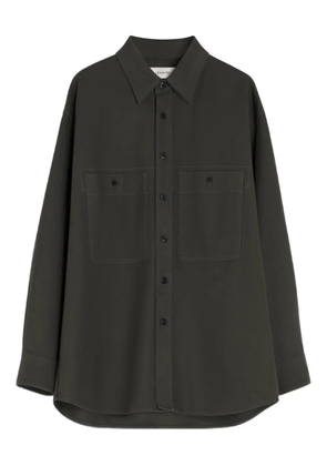 LEMAIRE patch-pocket twill overshirt - Brown