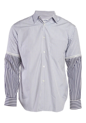 Comme Des Garçons Pre-Owned striped detachable-sleeve shirt - Blue